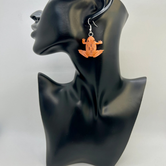 Bull Frog Earrings - Animal Earrings - Zoo Earrings - Teacher Earrings - Farm - Picture 8 of 10